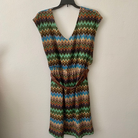 ๐๐ Colorful Dress with Belt - Picture 3 of 6